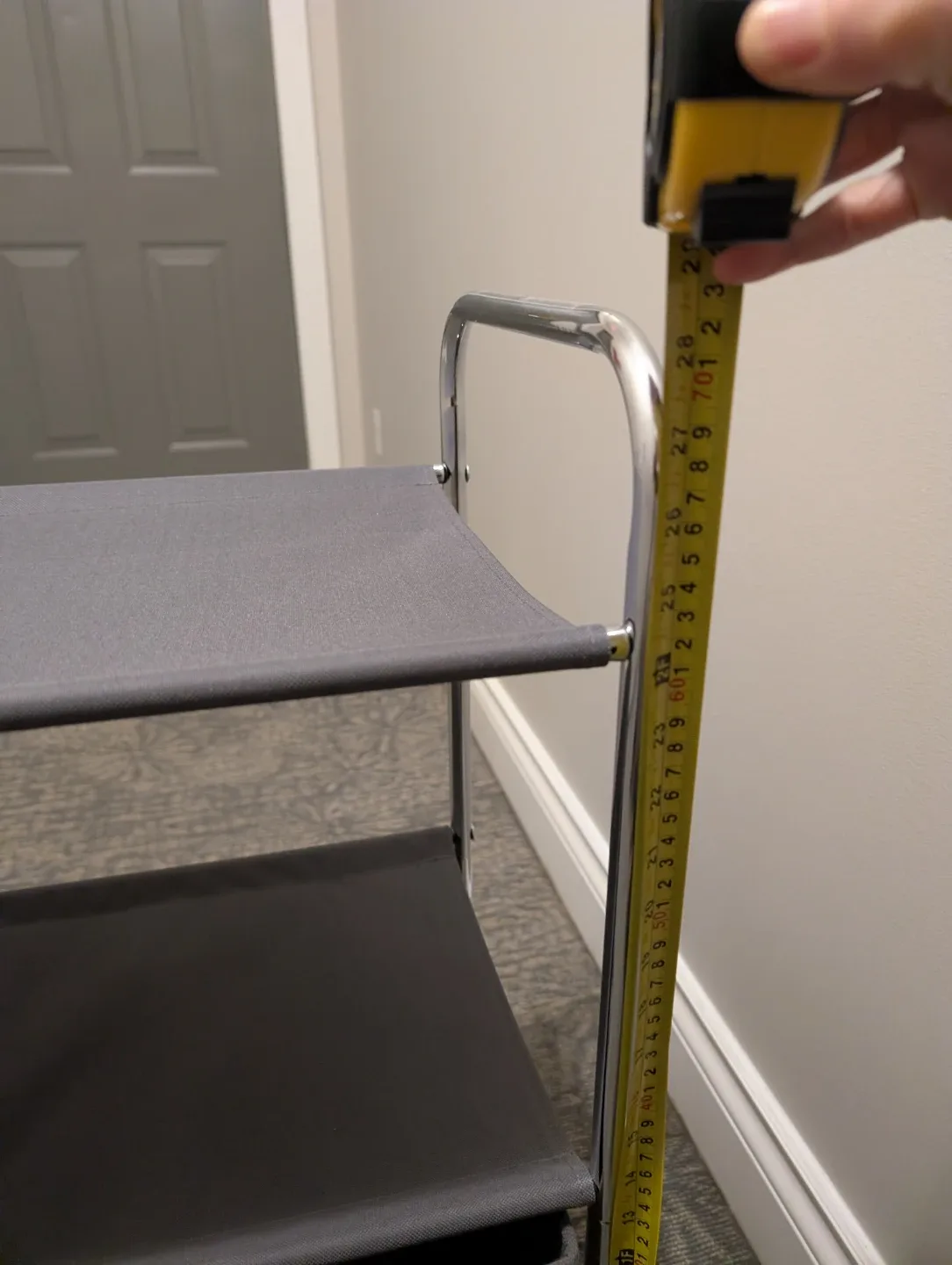 Grey Storage Shelf with 2 Fabric Bins image indicator(2)