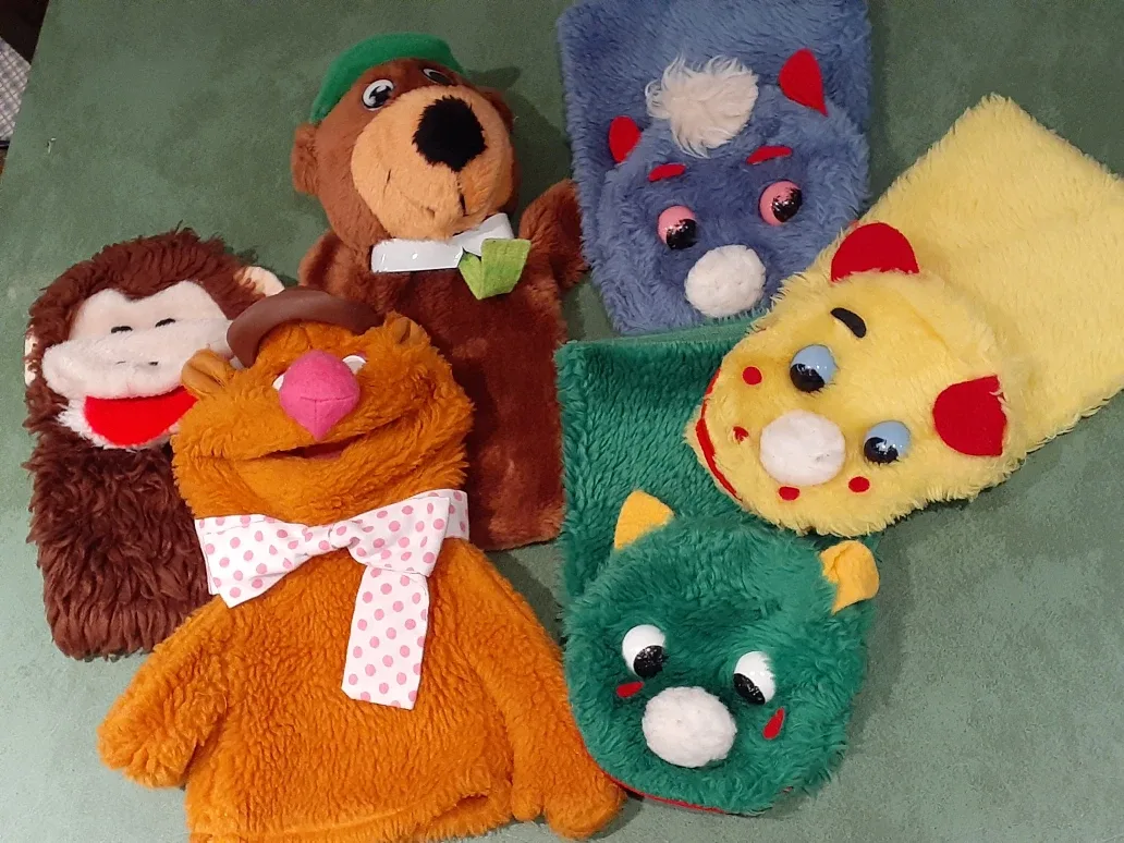 Vintage Muppets & Cartoon Character Hand Puppets