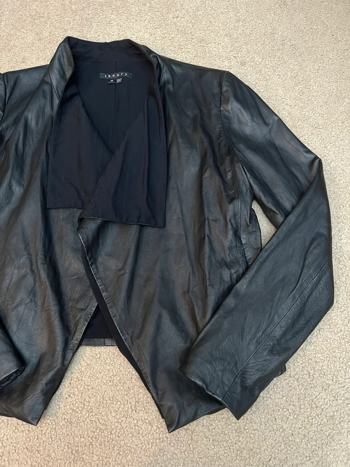 Theory Kanya Black Light Leather Jacket image indicator(3)