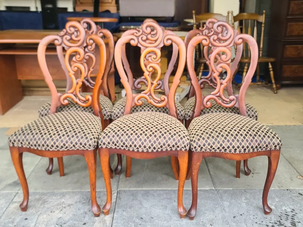 Set of 6 Antique Dining Chairs