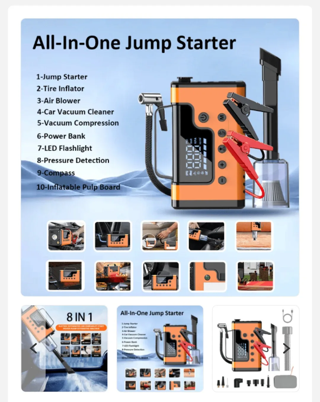 8-in-1 Car Emergency Jump Starter image indicator(3)