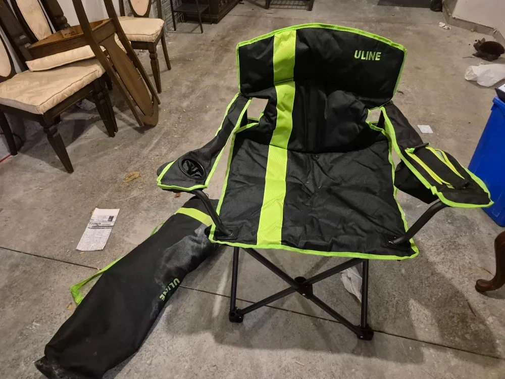 Uline Black & Green Camping Chair