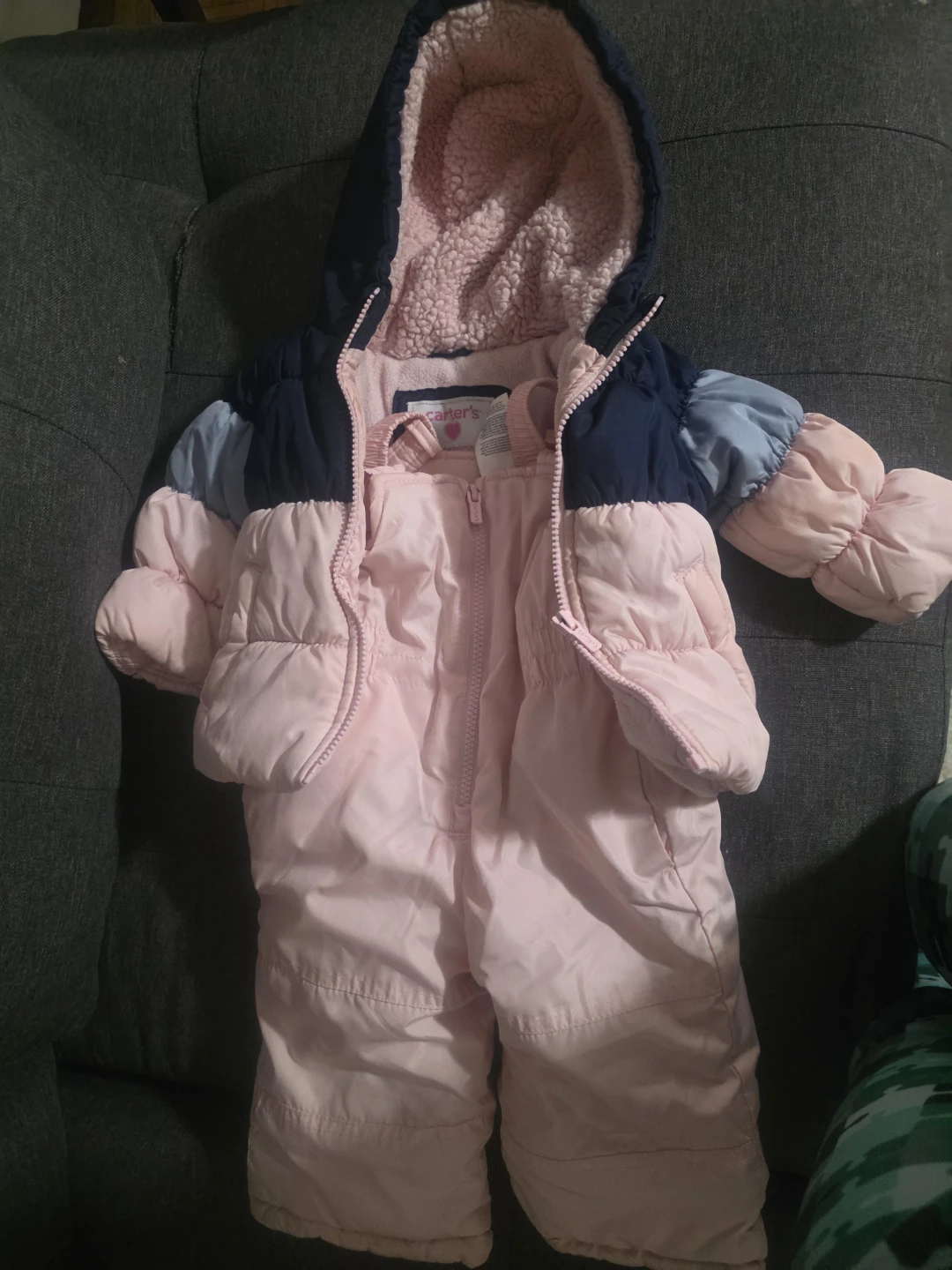 Carter's Baby Snowsuit - Pink & Blue
