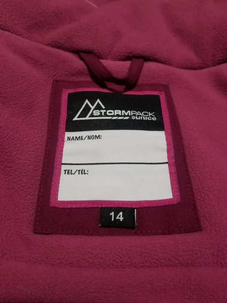 Kids Pink Stormpack Sunice Jacket (Size 14) image indicator(4)