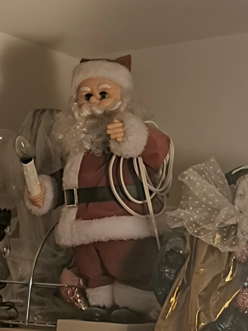 Vintage Lighted Animated Santa Claus Motion Figure