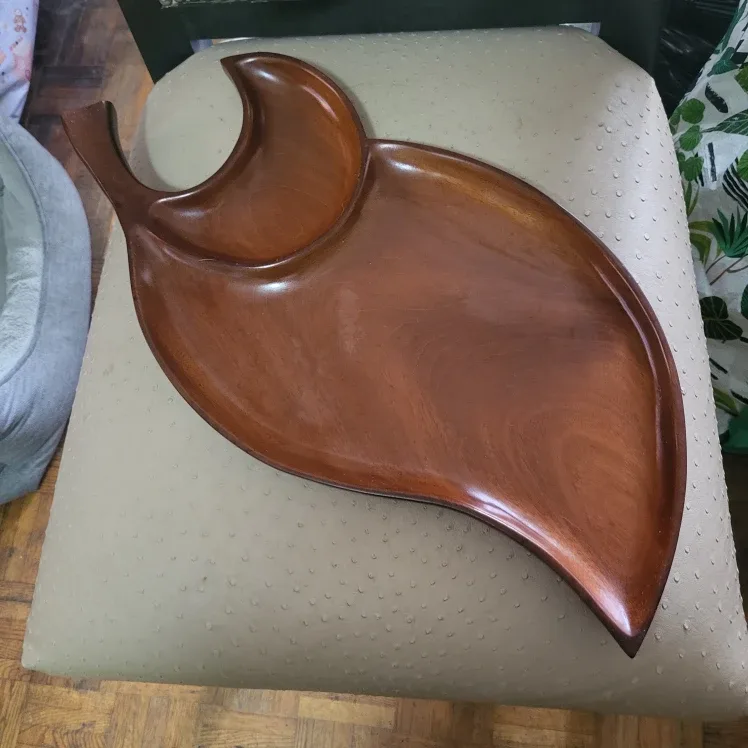 Caribcraft Solid Mahogany Leaf Tray