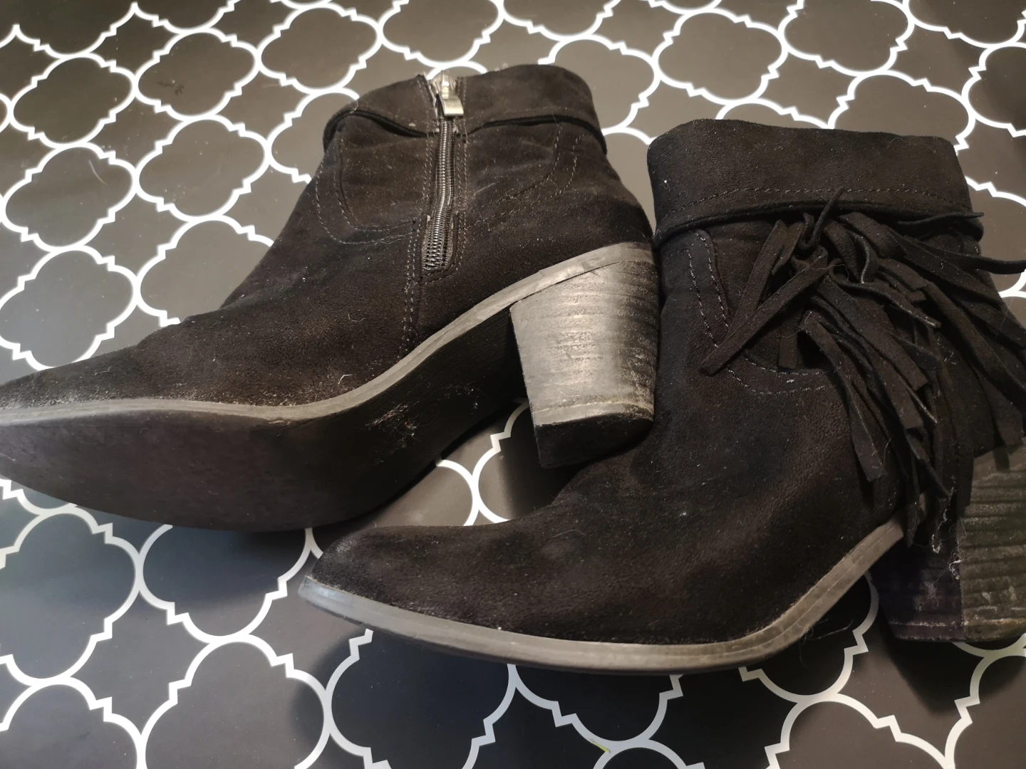 Fringe Ankle Boots - Size 8 - photo 3