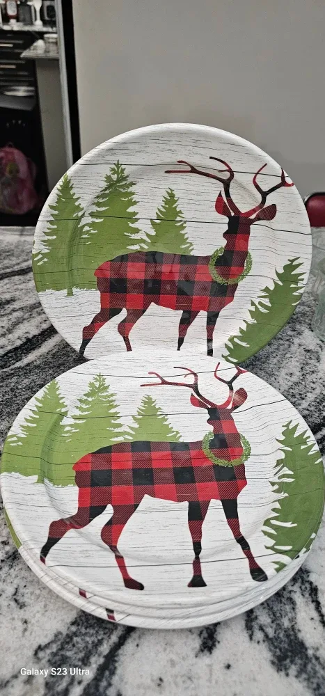 Reindeer Christmas Plates