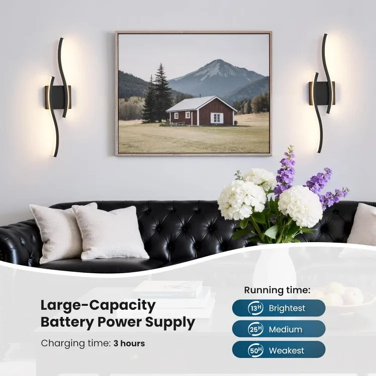 Battery Operated Wall Sconces BNIB image indicator(3)