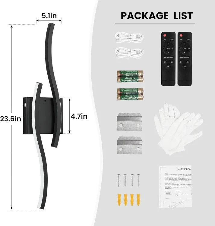 Battery Operated Wall Sconces BNIB image indicator(5)