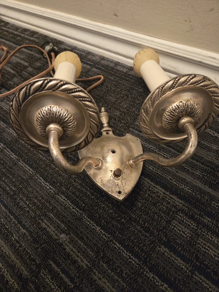 Vintage Brass Candle Wall Sconce - photo 5