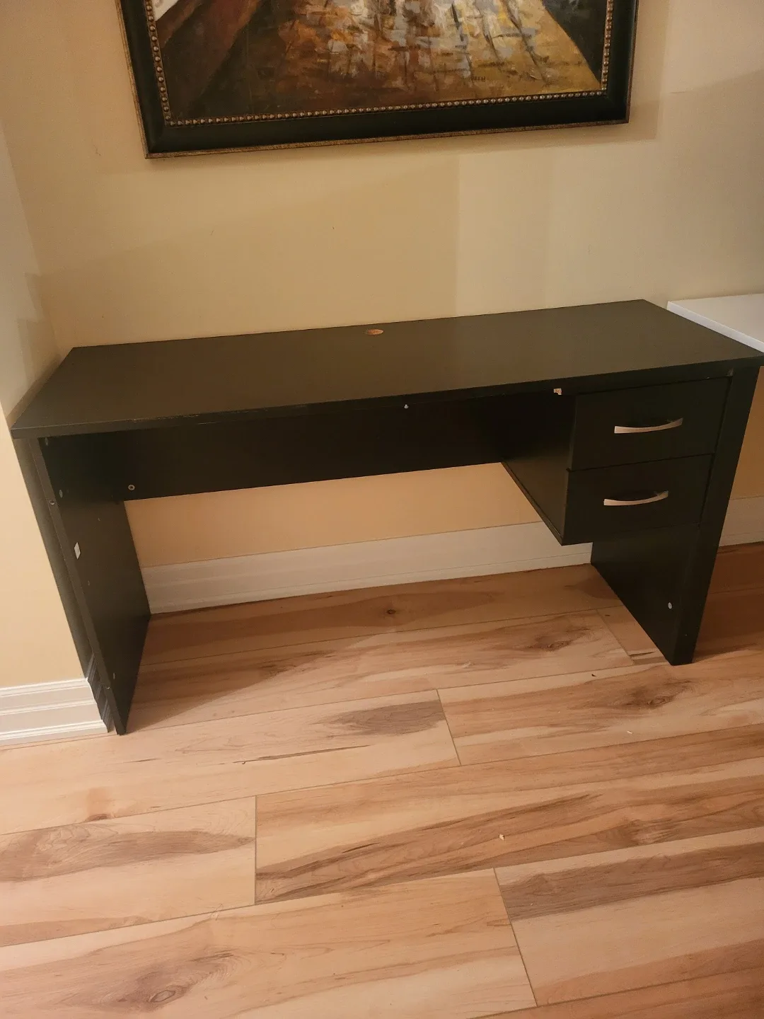 Black Desk with Drawers image indicator(2)