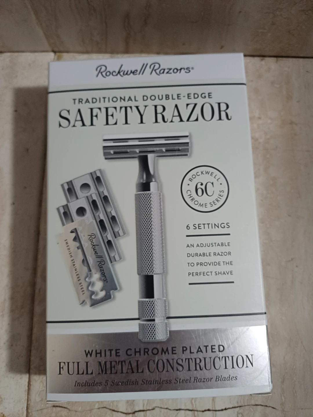 NEW Rockwell Razors 6C Safety Razor - Chrome Finish