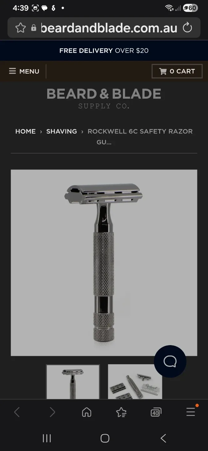 NEW Rockwell Razors 6C Safety Razor - Chrome Finish image indicator(4)