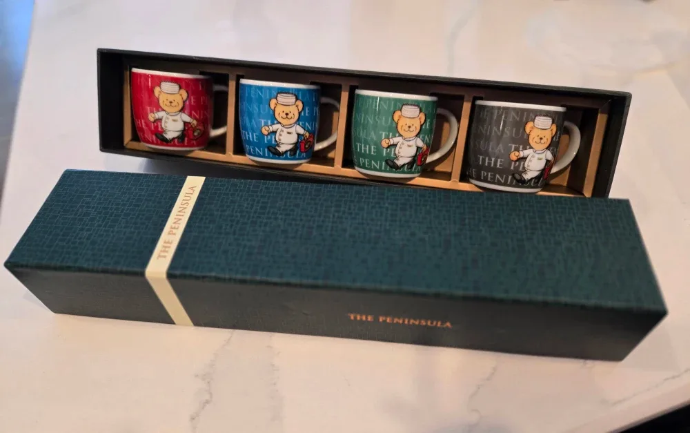 The Peninsula Pagebear Mini Mugs Set - 4 Pieces
