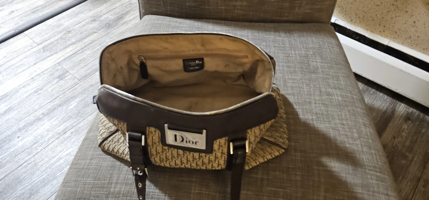 Christian Dior Brown/Beige Oblique Boston Bag - photo 3
