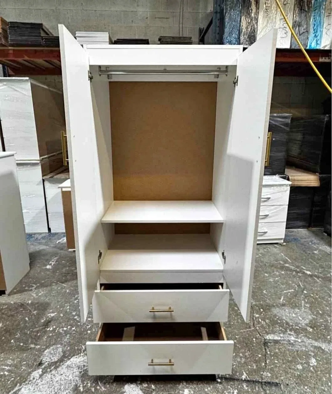 White Wardrobe with Drawers image indicator(5)