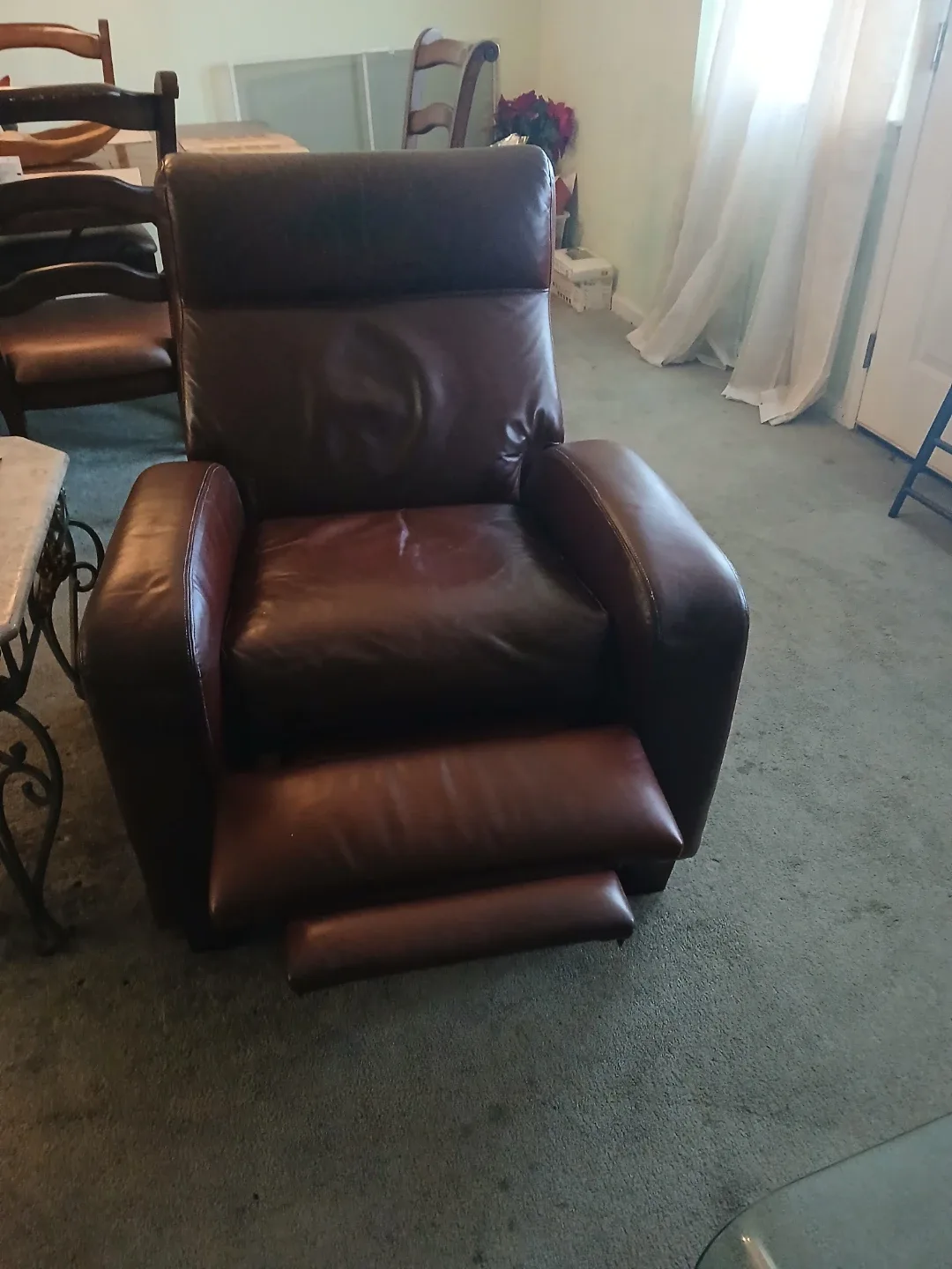 Brown Leather Recliner Chair image indicator(2)