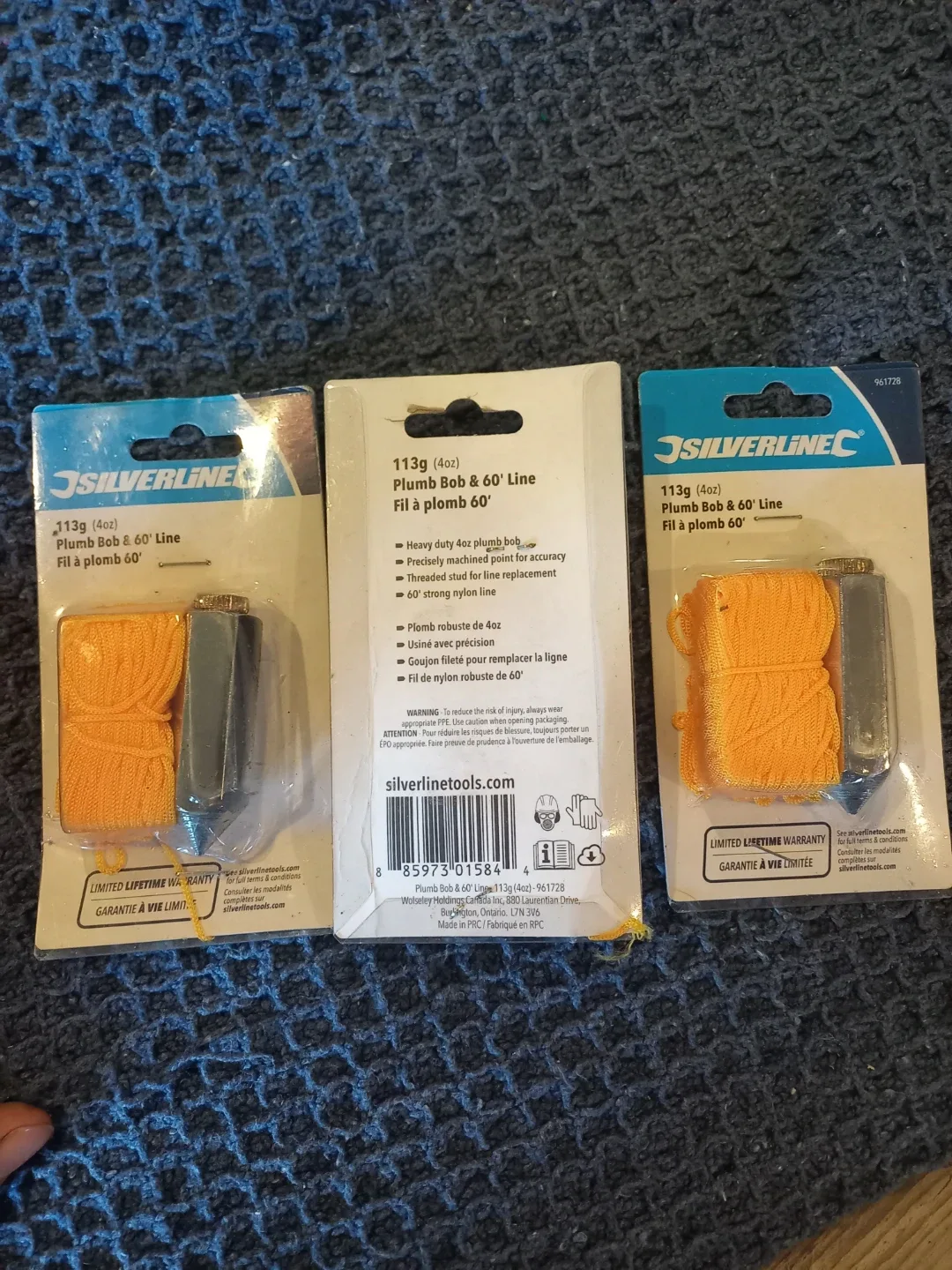 Silverline Plumb Bob & 60' Line - New!