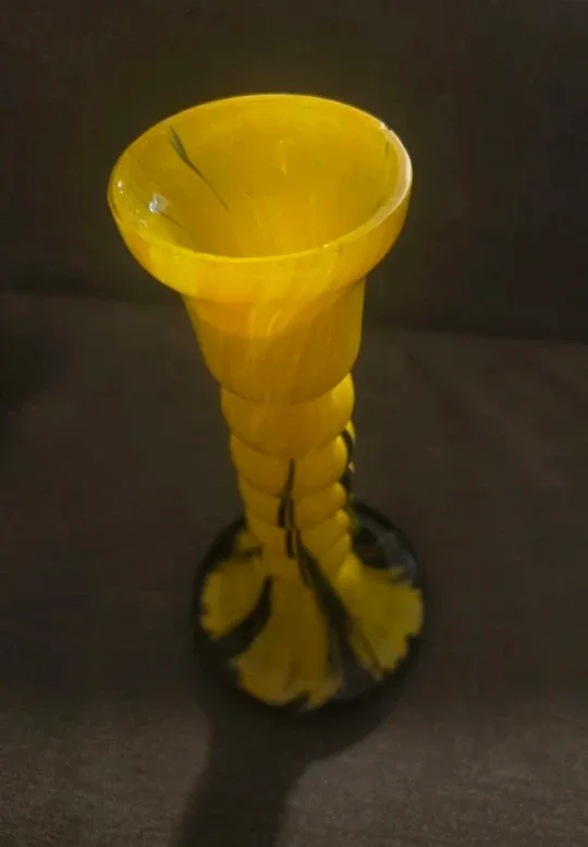 Yellow & Black Glass Vases image indicator(2)