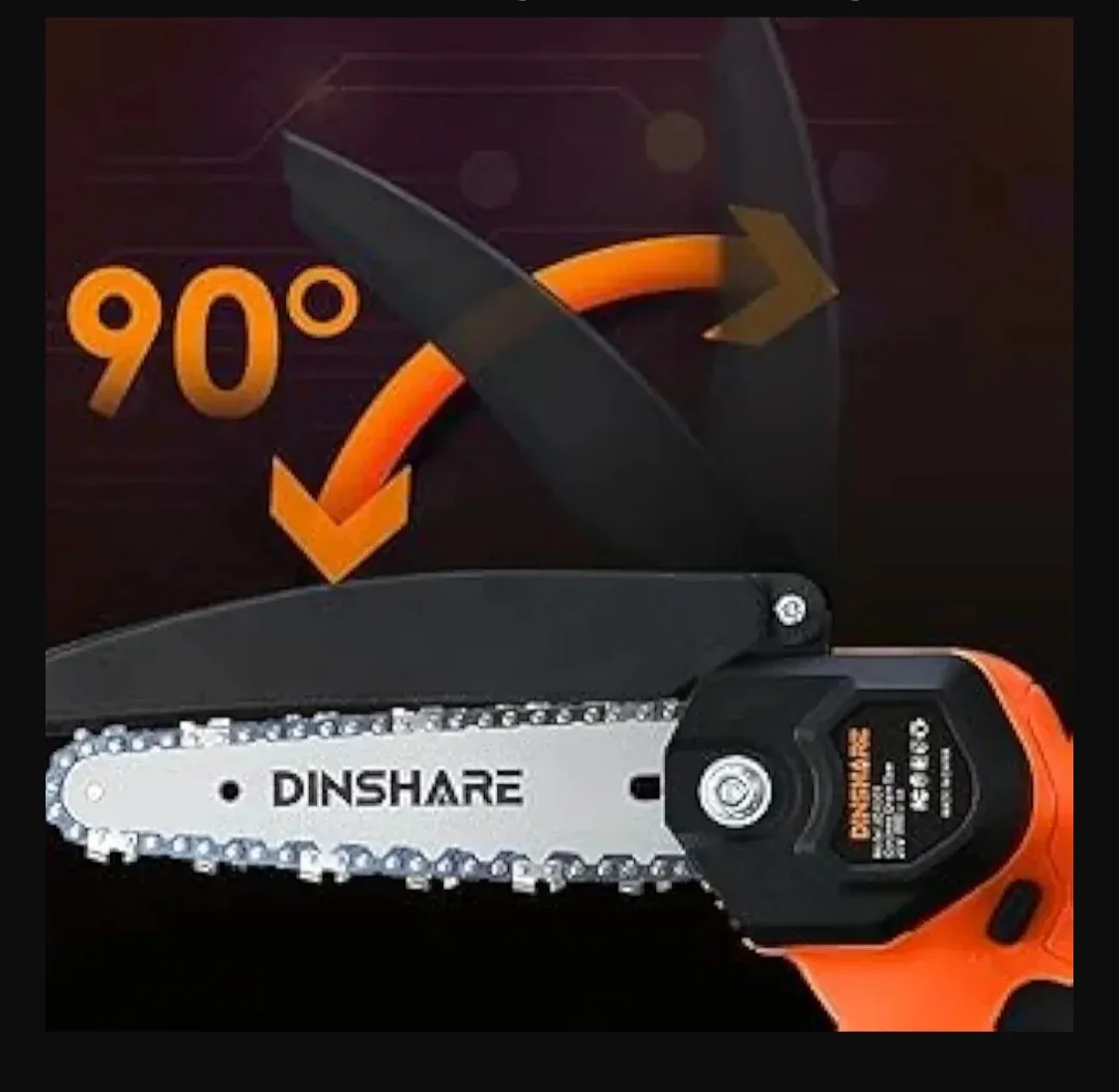 DINSHARE Mini Chainsaw - Cordless Electric Pruning Saw image indicator(4)