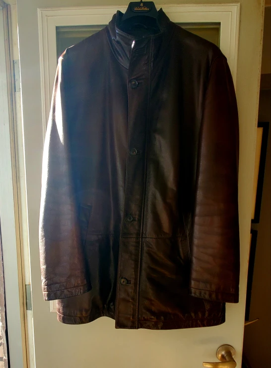 Hugo Boss Brown 3/4 Length Calfskin Jacket
