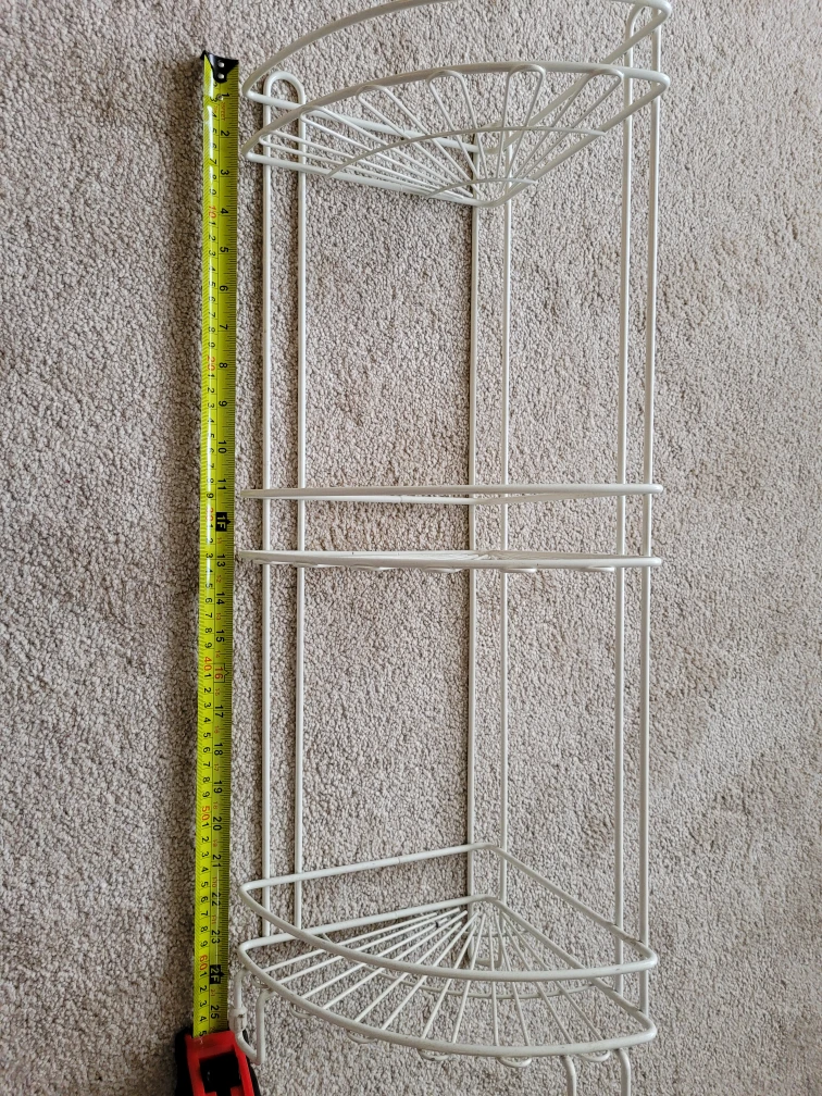 White Corner Shelf - 25" Height - photo 2