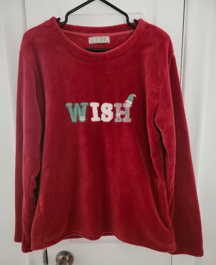 Christmas Plush PJ Top - Size S - Used Once image indicator(5)