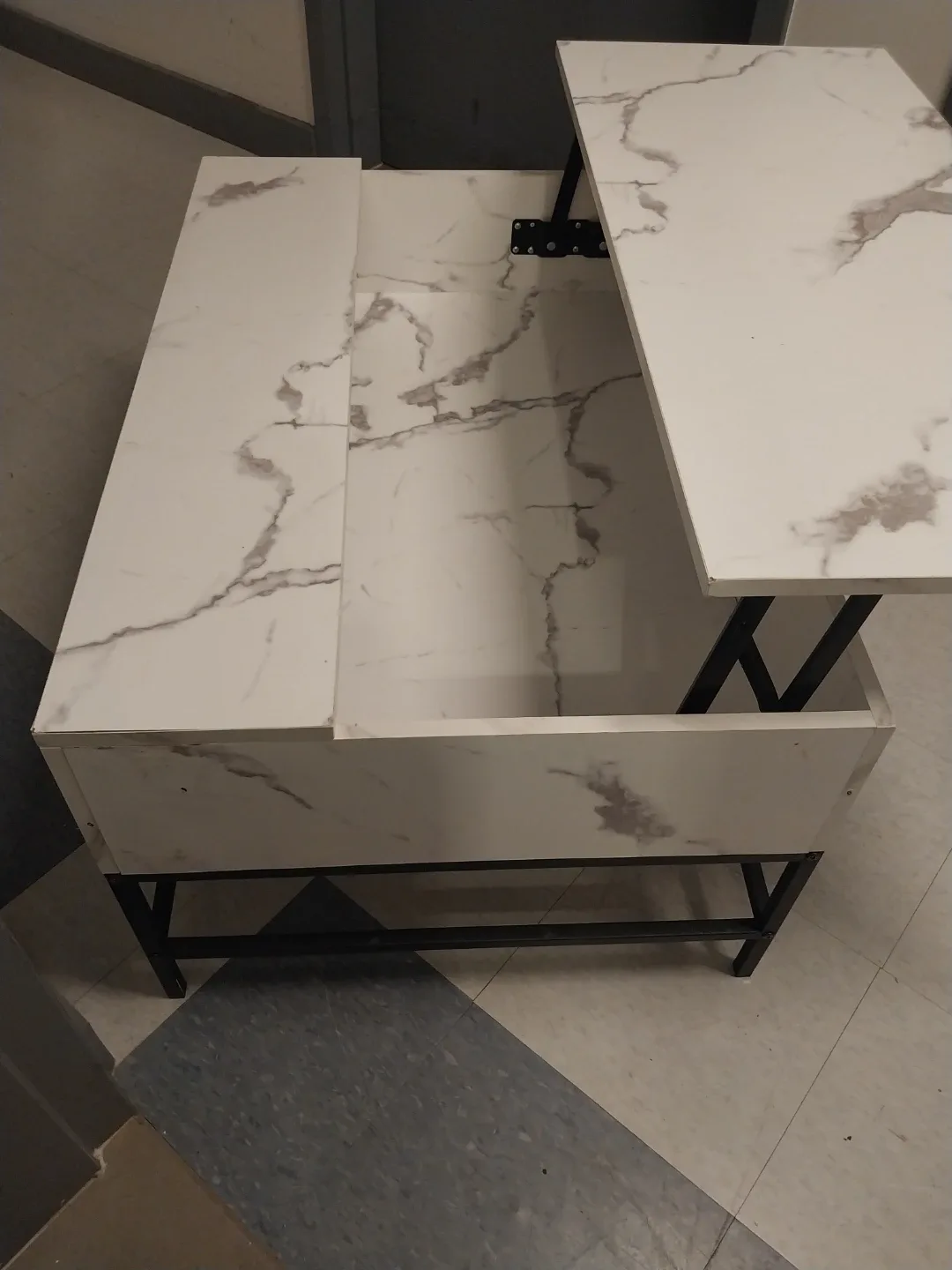 Lift-Top Coffee Table - Marble Look