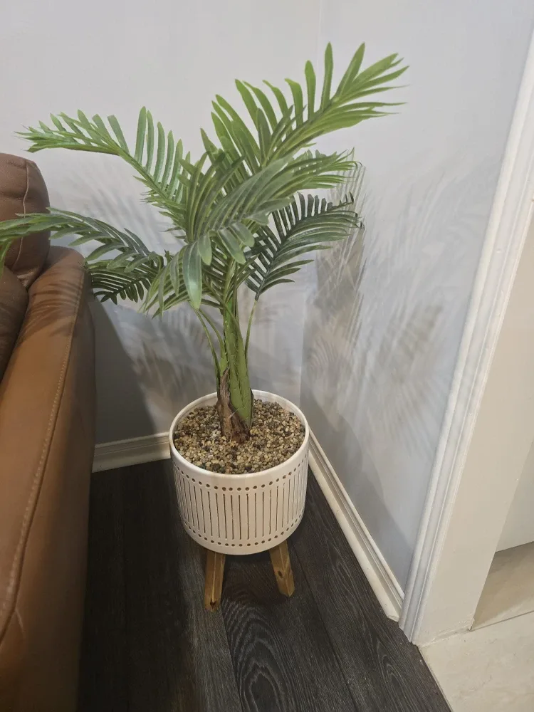 Potted Faux Palm Tree