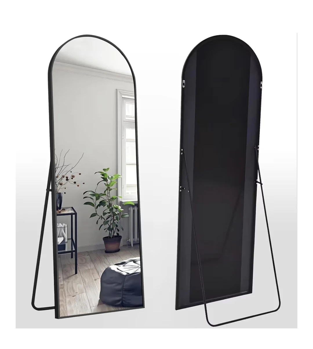 Black Arched Full Length Mirror (24" x 65") - photo 2