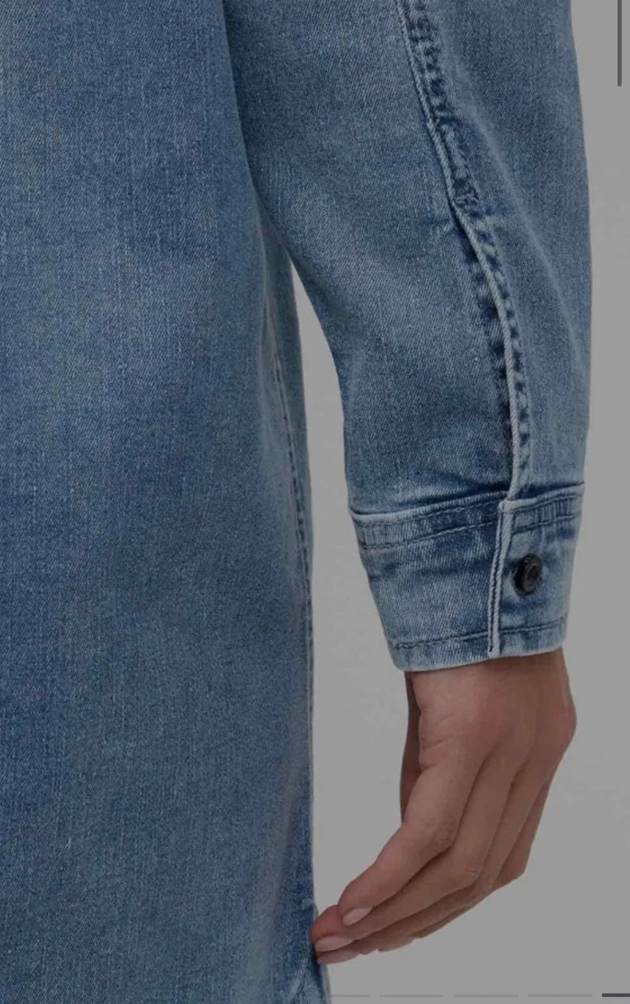 NWT Duer Performance Denim Light Shirt Dress image indicator(6)