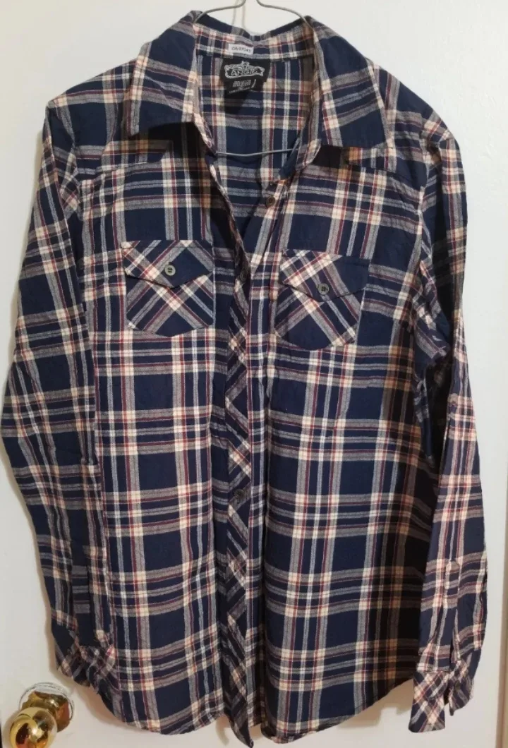 Angie Plaid cotton Shirt - Size L