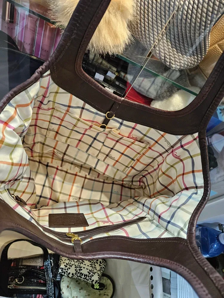 Coach Brown Leather Shoulder Bag image indicator(4)