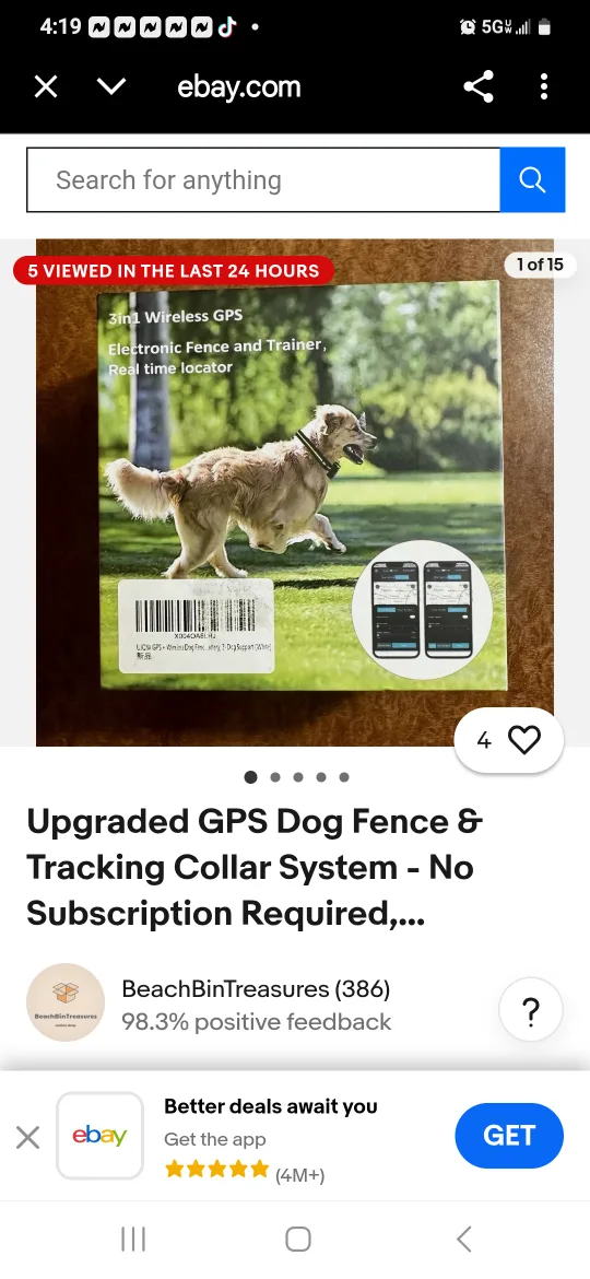 WEUYUY GPS Dog Fence & Tracking Collar System image indicator(7)