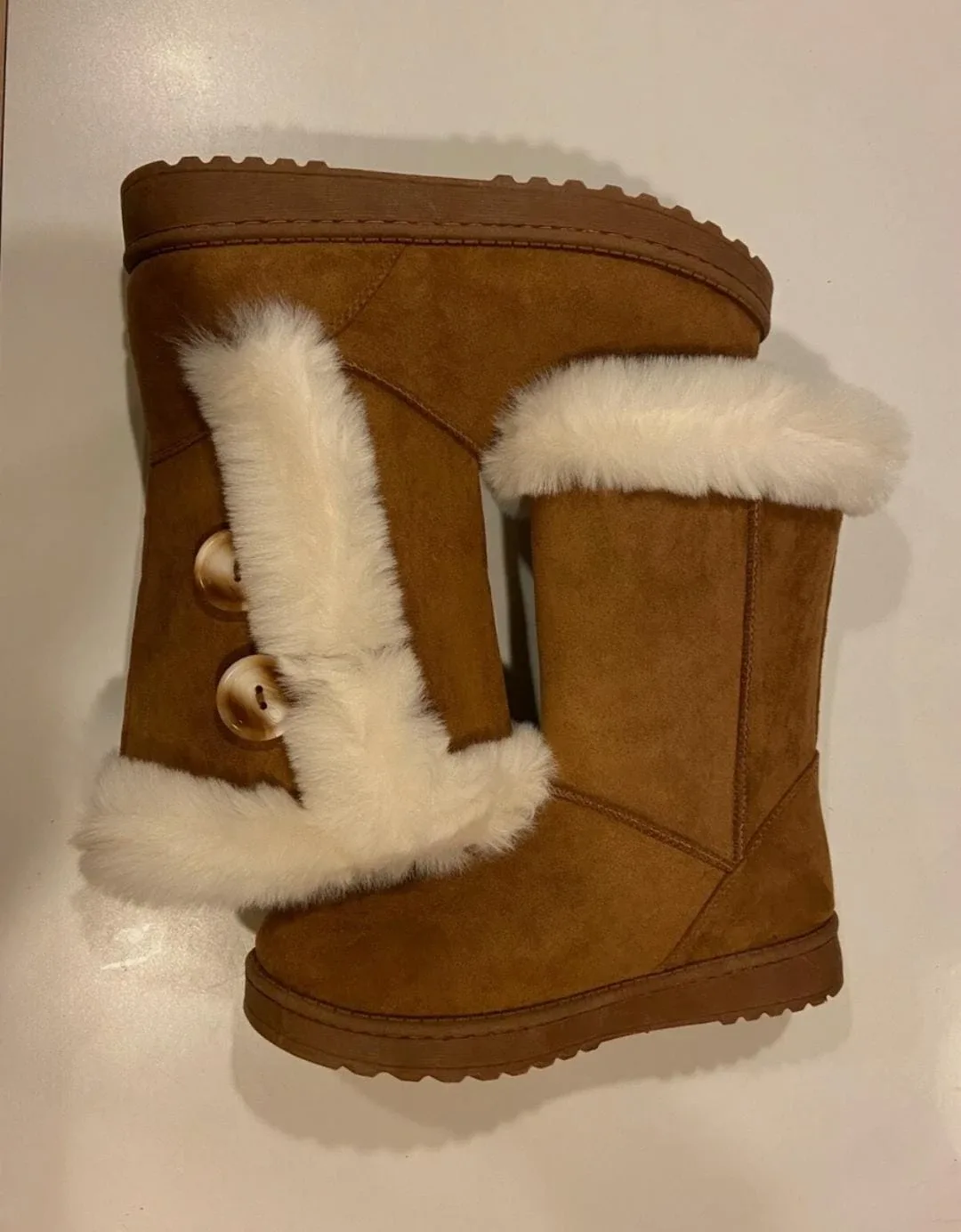 Chestnut Faux Fur Winter Booties image indicator(3)