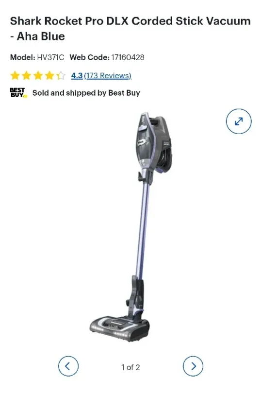 Shark Rocket Pro DLX Corded Stick Vacuum - Aha Blue image indicator(2)