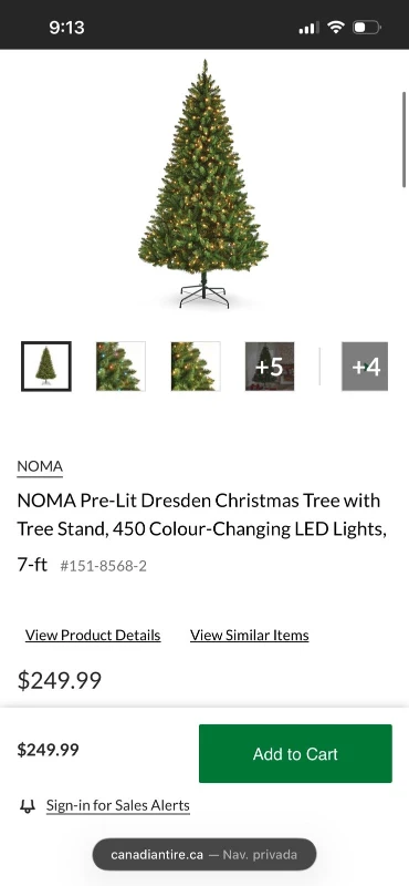 NOMA Pre-Lit Dresden Christmas Tree, 7-ft - photo 3