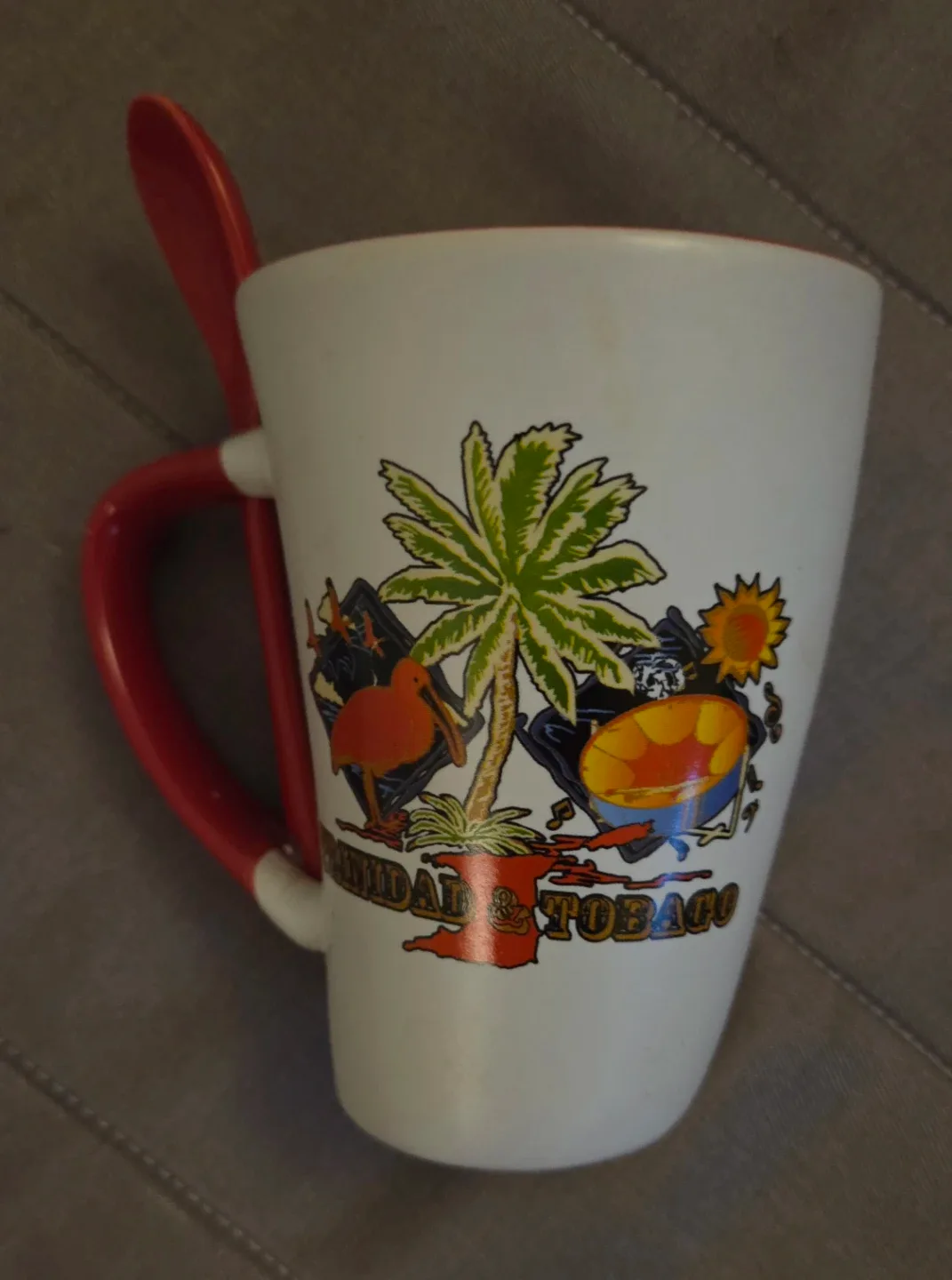 Trinidad & Tobago Souvenir Mug with Spoon 🥕🥕🥕🥕 image indicator(2)