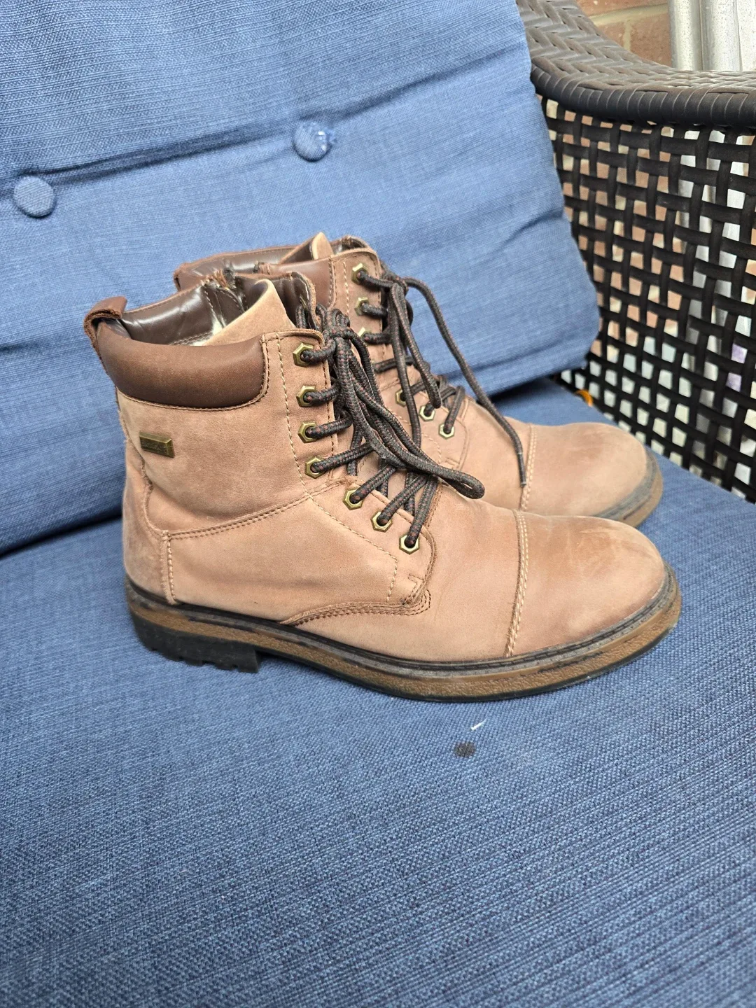 Waterproof Brown Insulated Winter Hiking Boots size 11 thumbnail