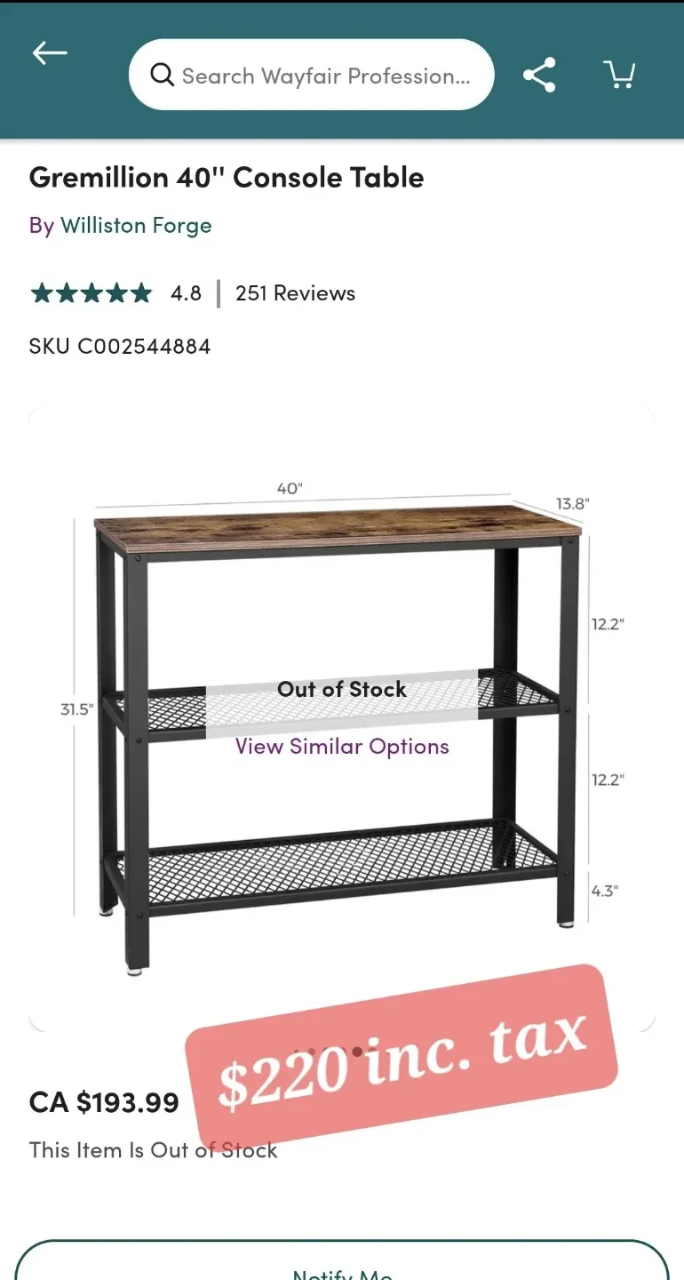 Console Table - Entryway/Living room *new image indicator(4)