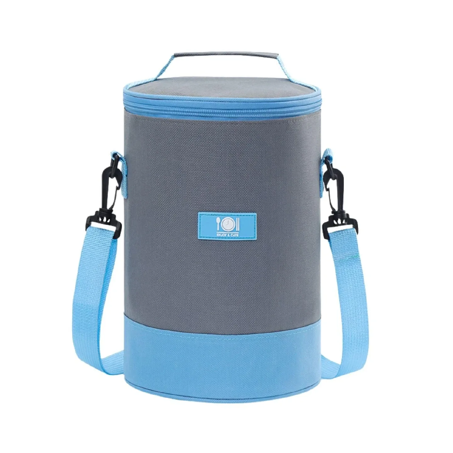 Cylinder Japanese Insulated Lunch Bag - Blue/Grey image indicator(4)