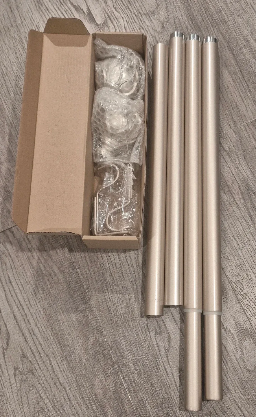 Champagne Curtain Rod 36"-88", 1" Diameter, Heavy Duty image indicator(3)