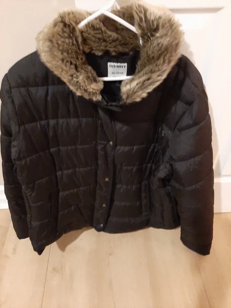 Old Navy Black Puffer Jacket - Size Xl