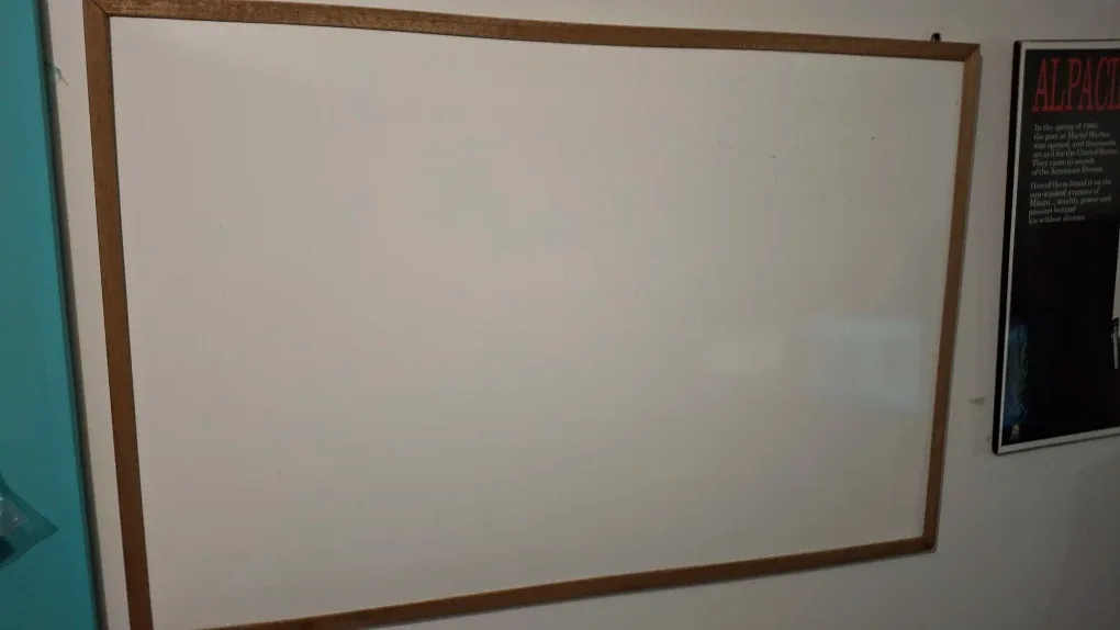 Non magnetic Whiteboard with Wood Frame (24"x36")