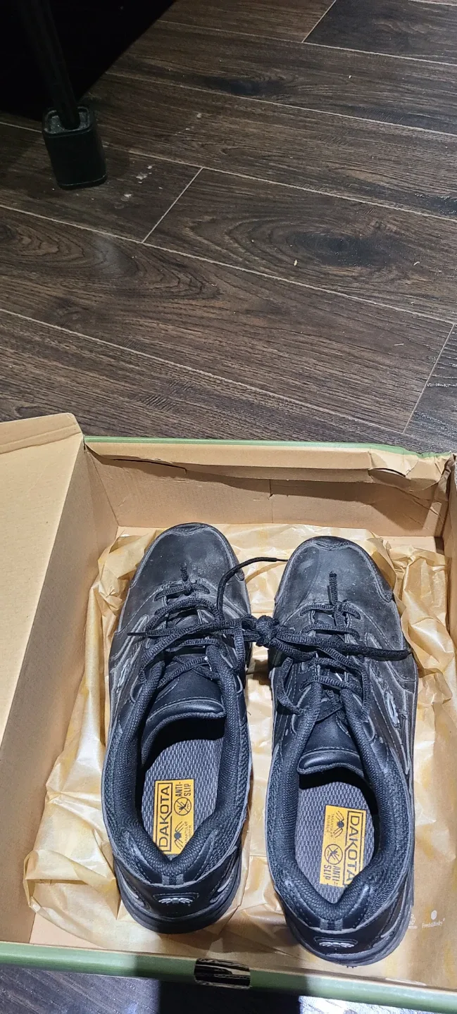 Dakota Black Steel toe Safety Shoes Size 10