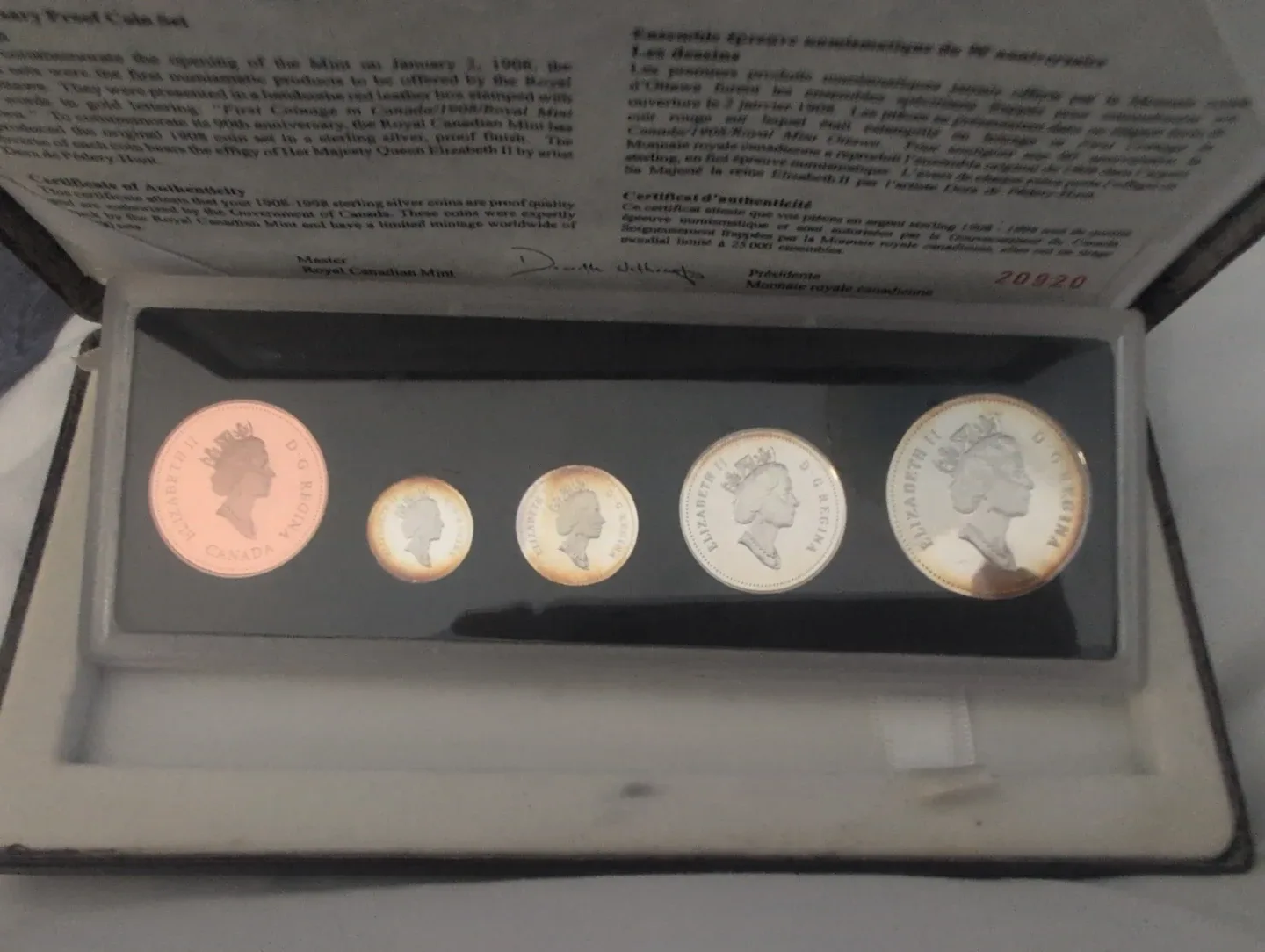 1908-1998 Canadian Sterling Silver Coin Set image indicator(2)