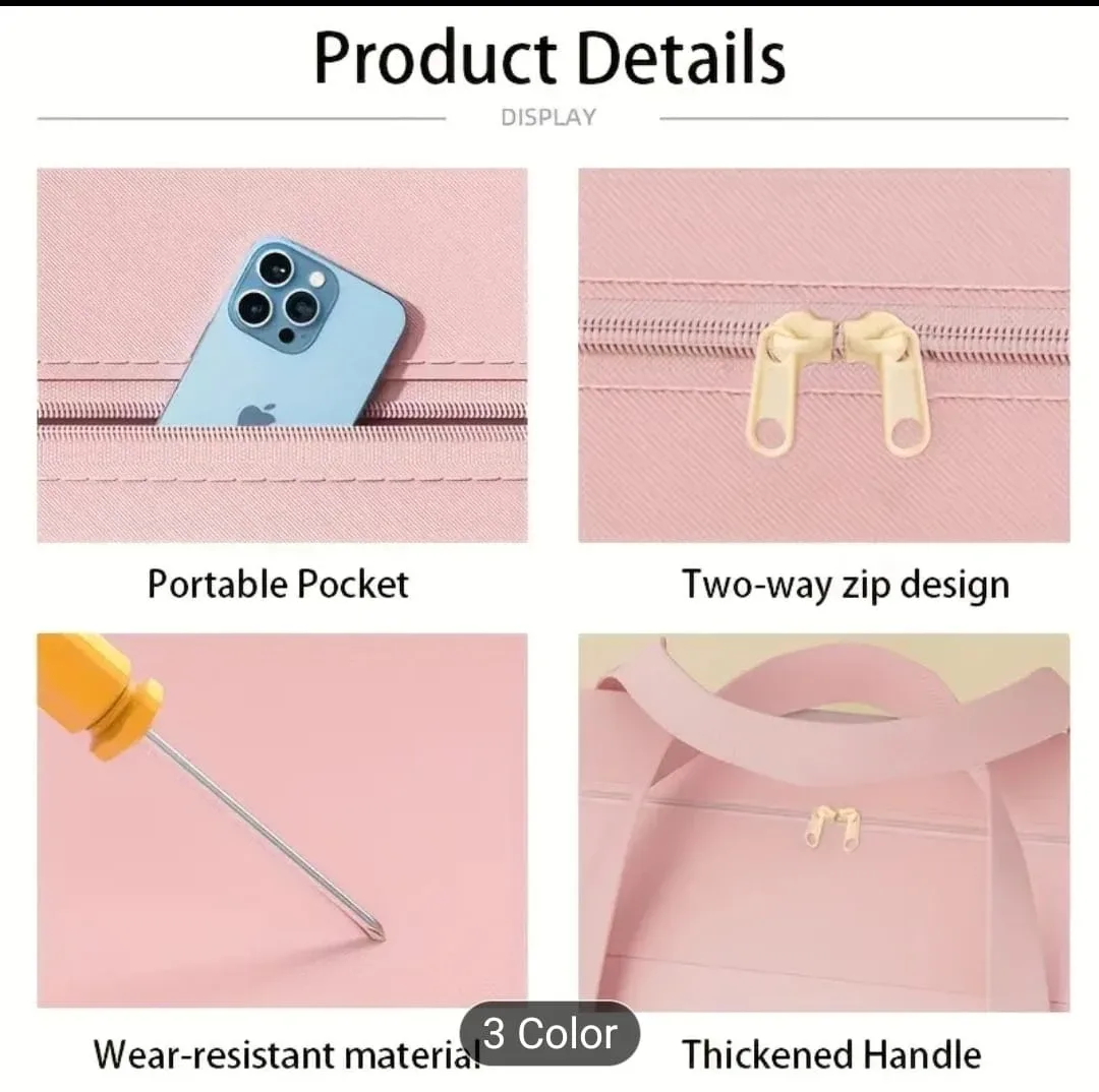 Black Foldable Travel Duffel Bag - 16 inch🥕 image indicator(3)