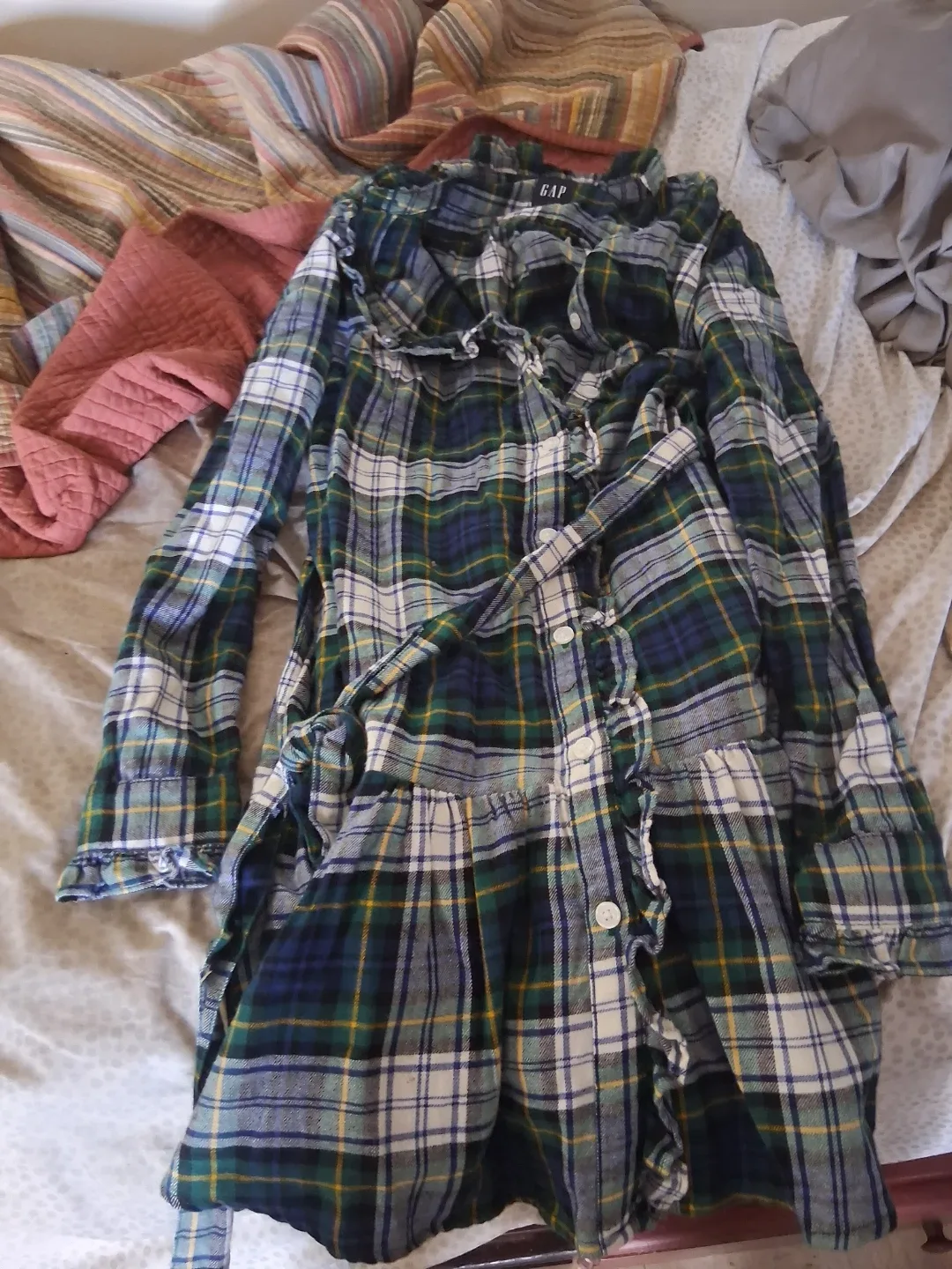 GAP Plaid Flannel Dress thumbnail