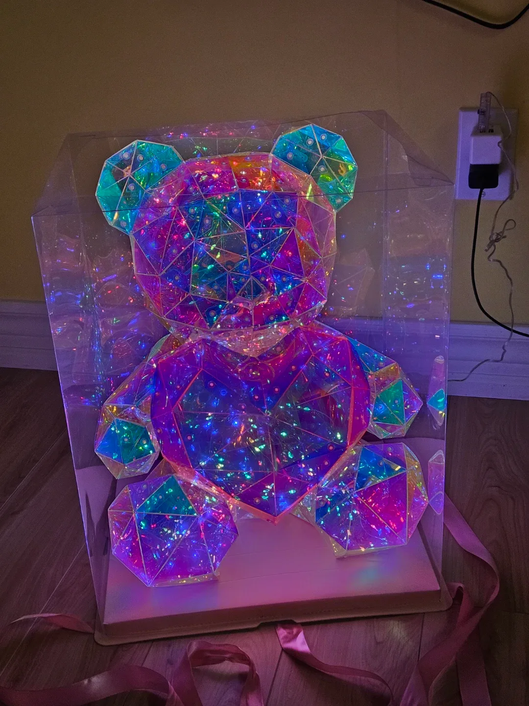 Crystal Diamond Teddy Bear Light image indicator(2)